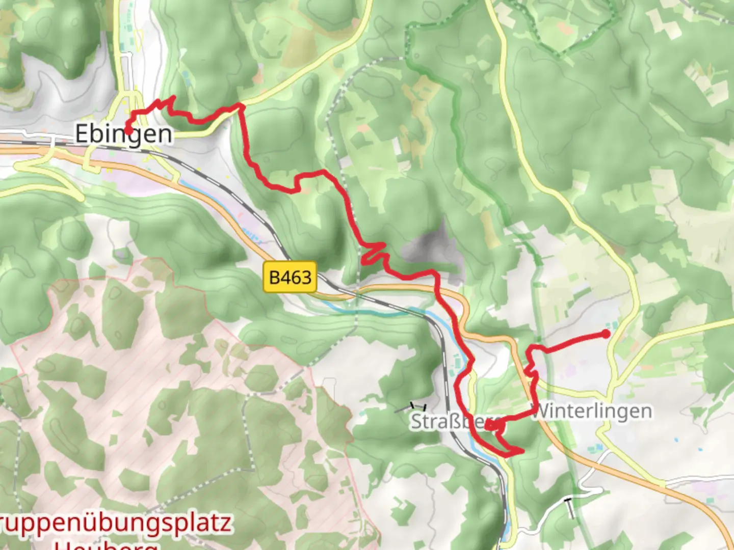 An image depicting the trail Winterlingen to Ebingen Walk and its surrounding area.