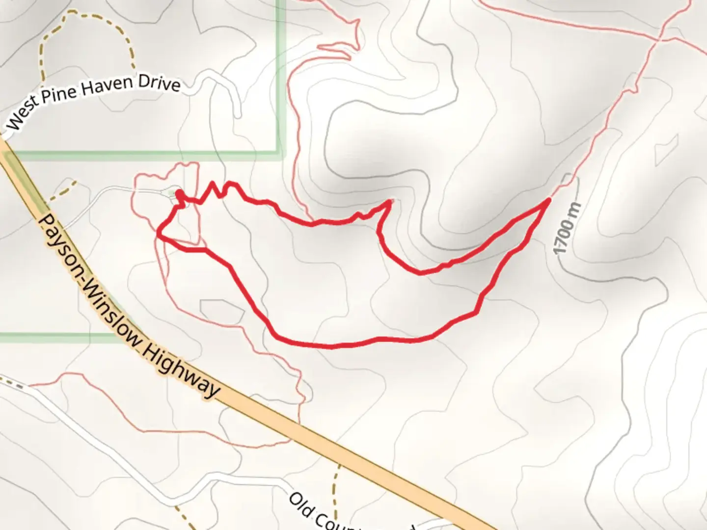An image depicting the trail Arizona Trail and Highline Trail Loop and its surrounding area.