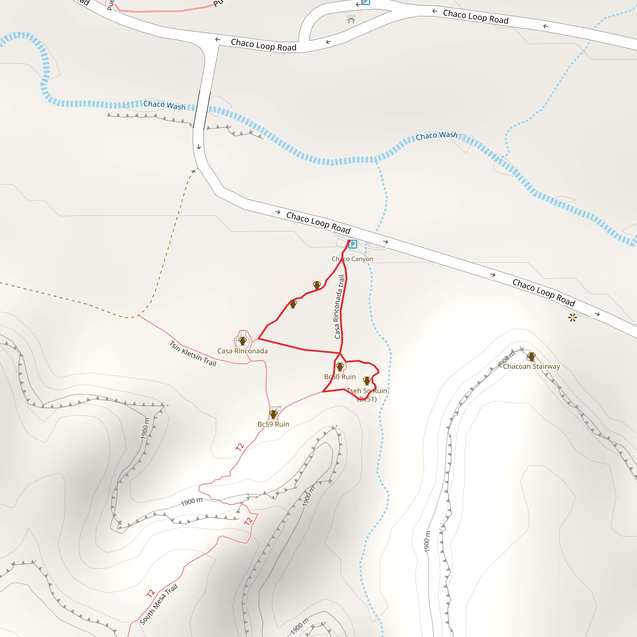 Casa Rinconada Loop Trail mobile static map