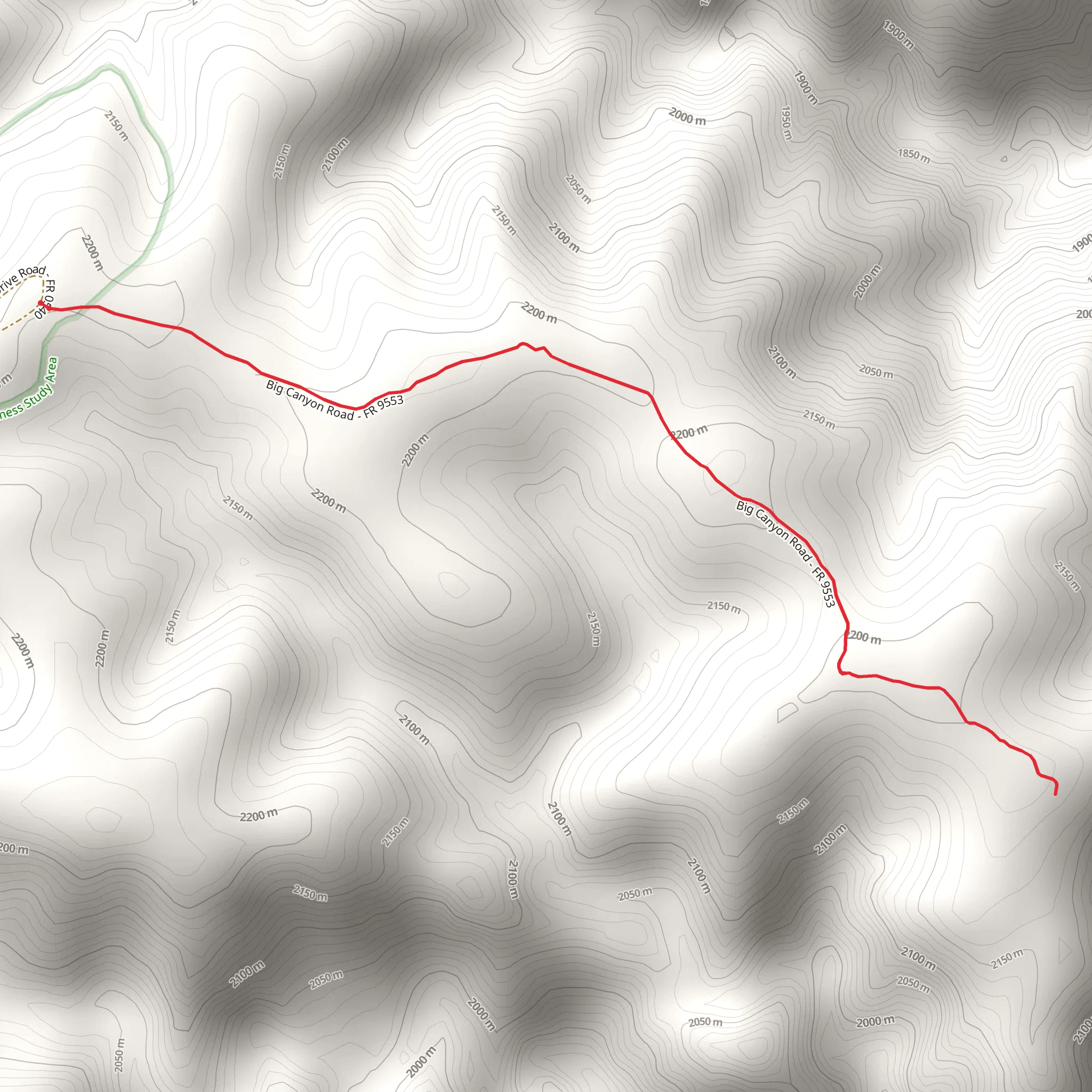 Big Canyon Ridge Walk mobile static map