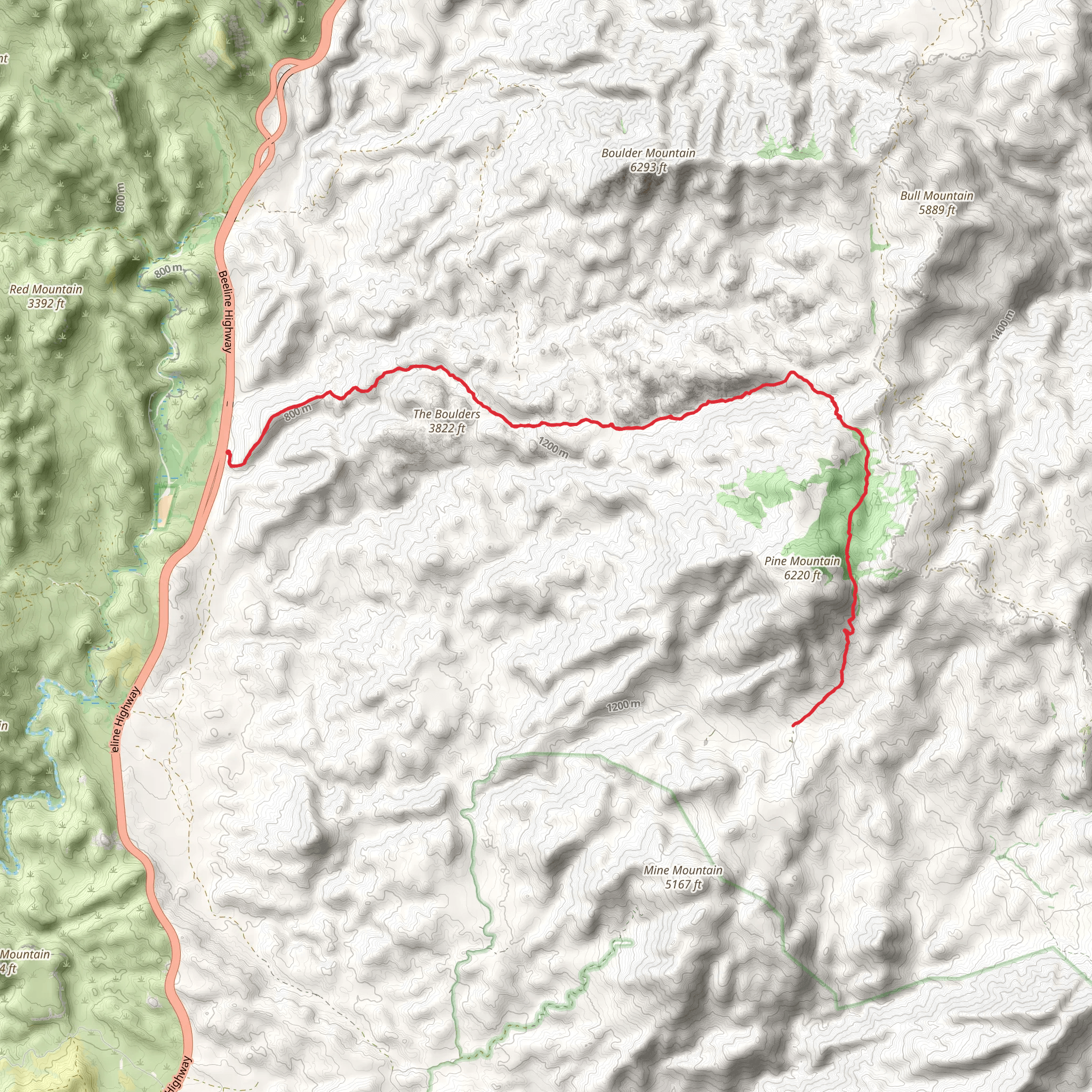 Ballantine Trail mobile static map
