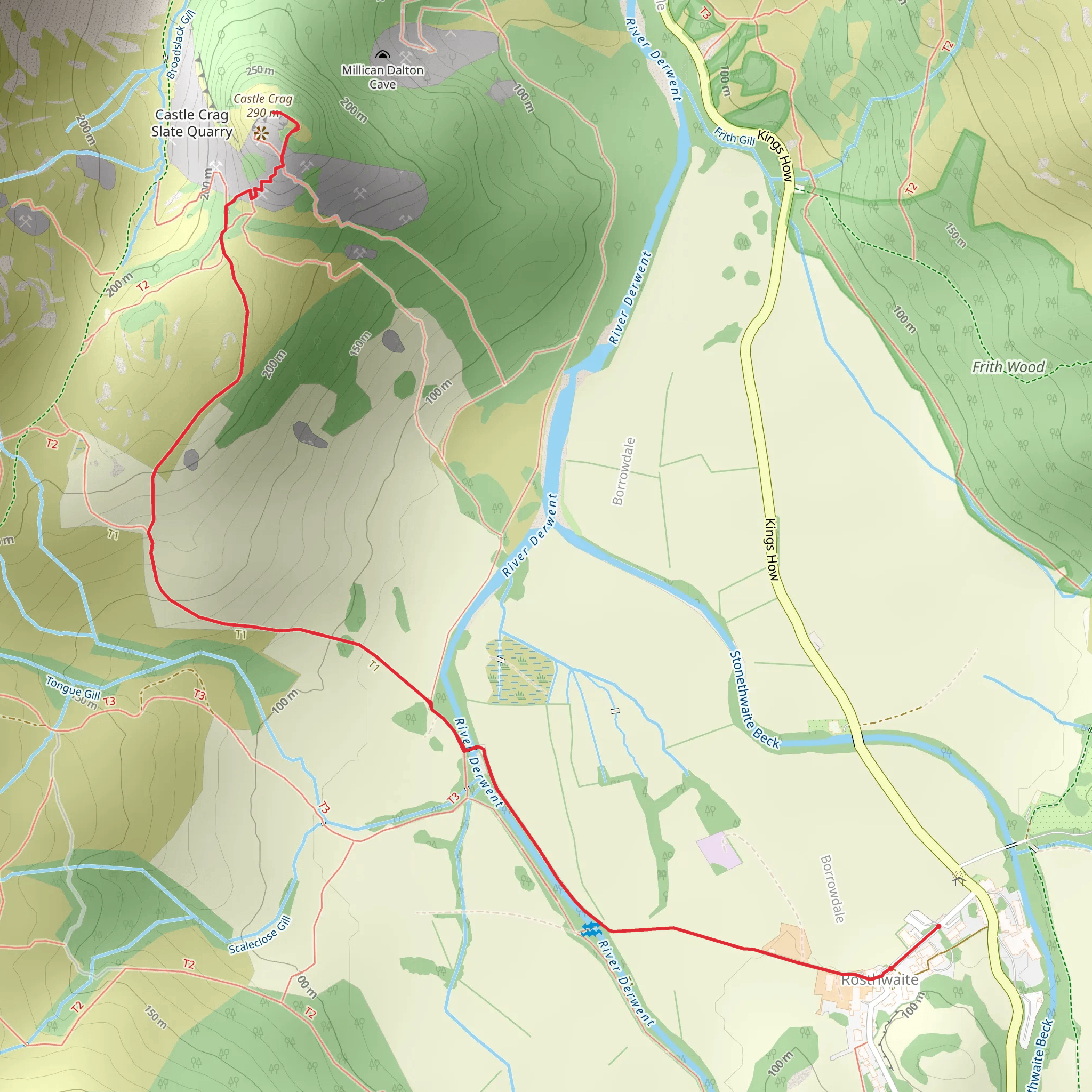 Castle Crag mobile static map