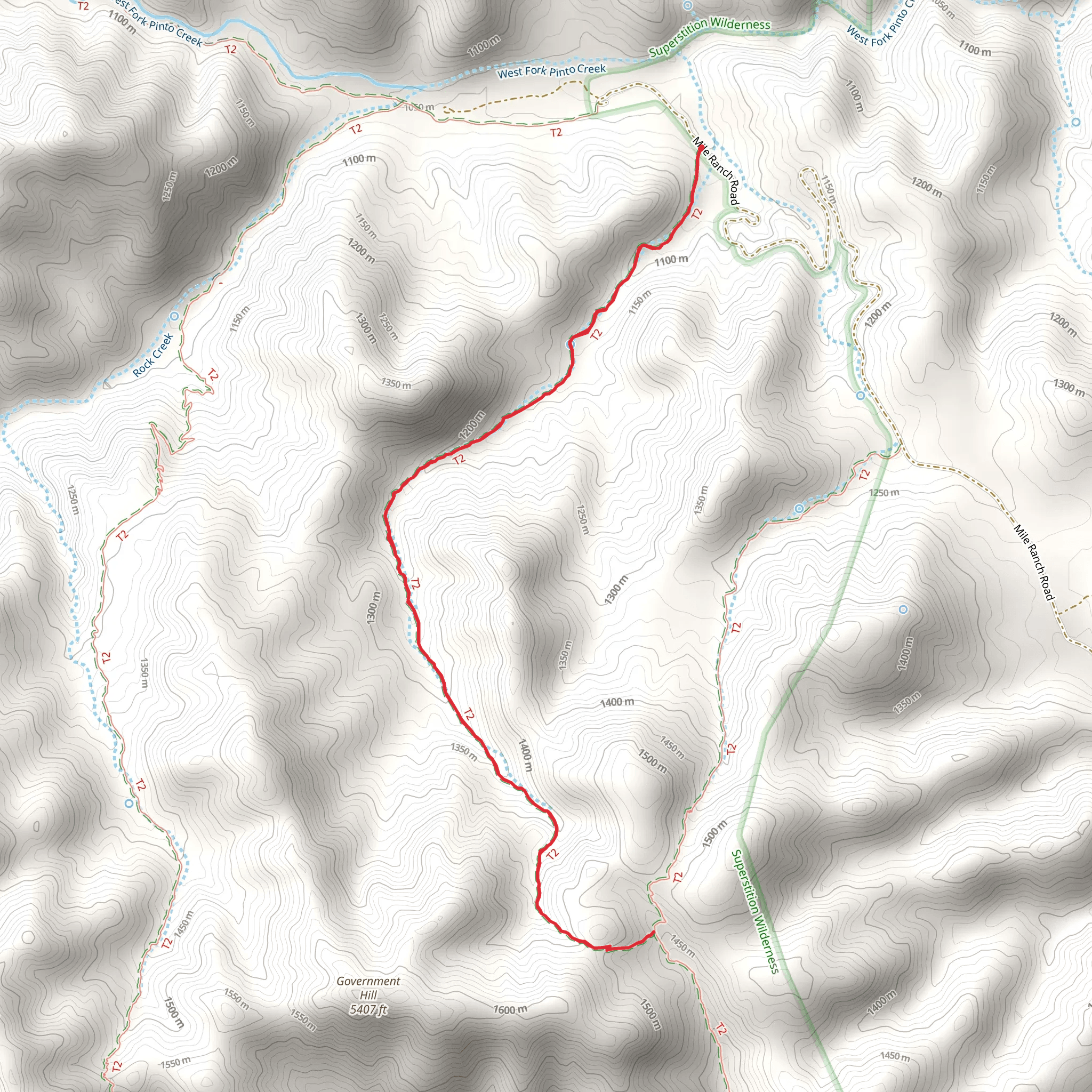 Paradise Trail mobile static map