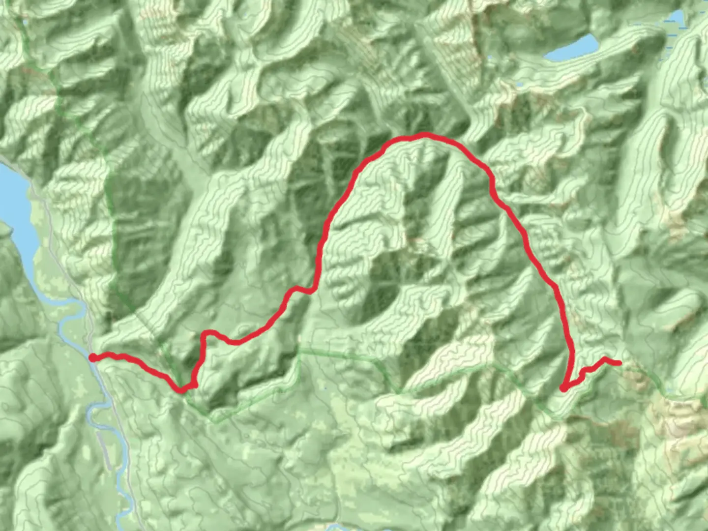 An image depicting the trail Whitecomb Peak via Upper Twin Creek Trail and its surrounding area.