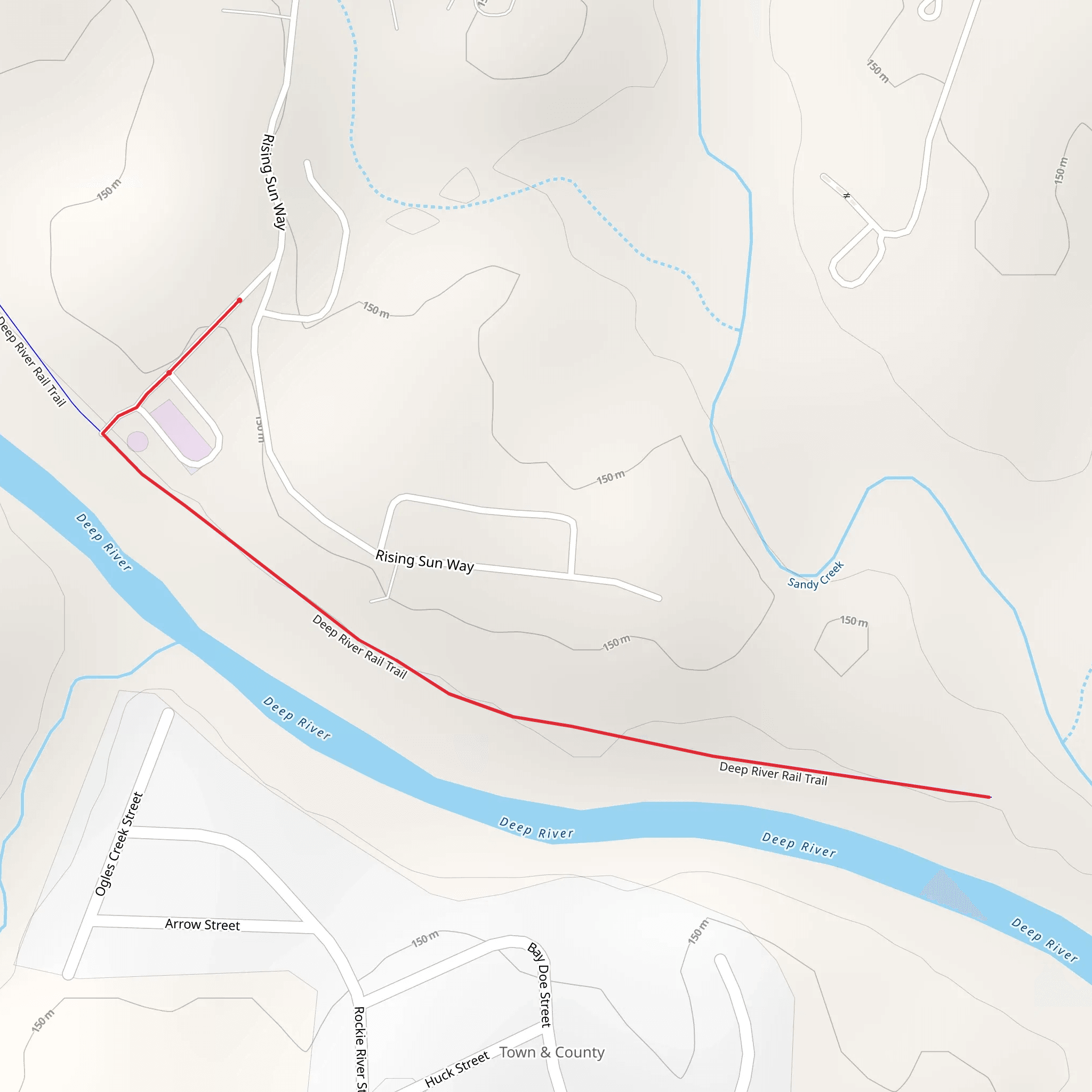 Deep River Rail Trail mobile static map