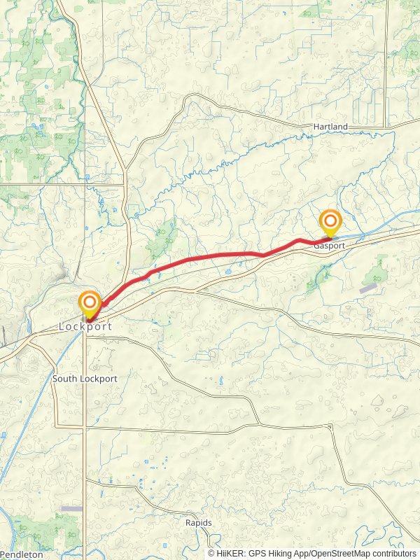 Erie Canal Path from Lockport to Gasport