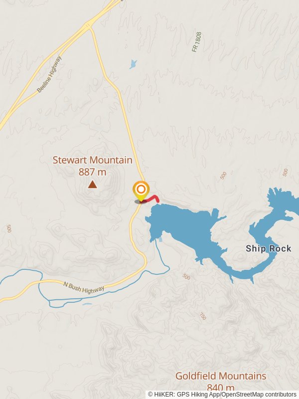 Map of Saguaro Lake Vista Trail, Maricopa County