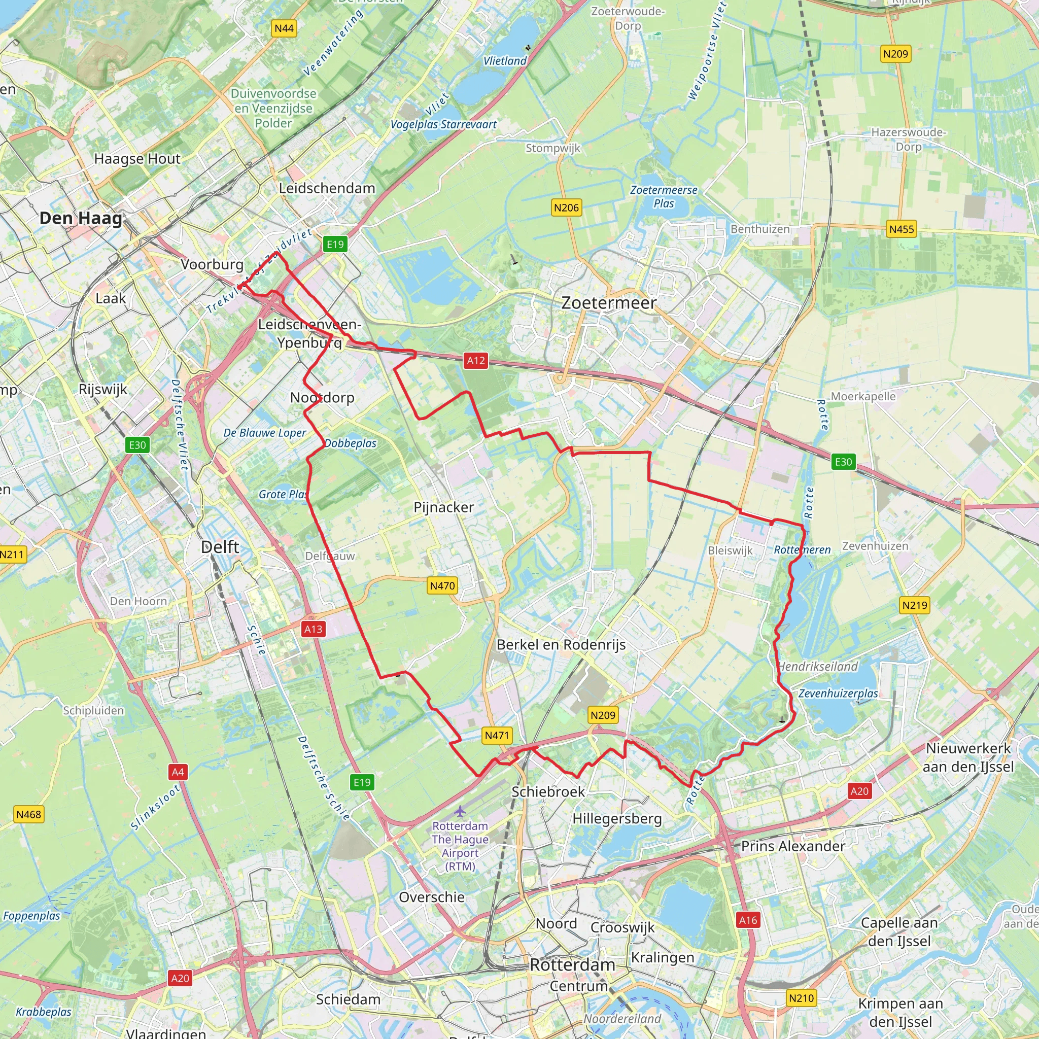 Nieuweveensepad, Marterpad and Groendalsweg mobile static map