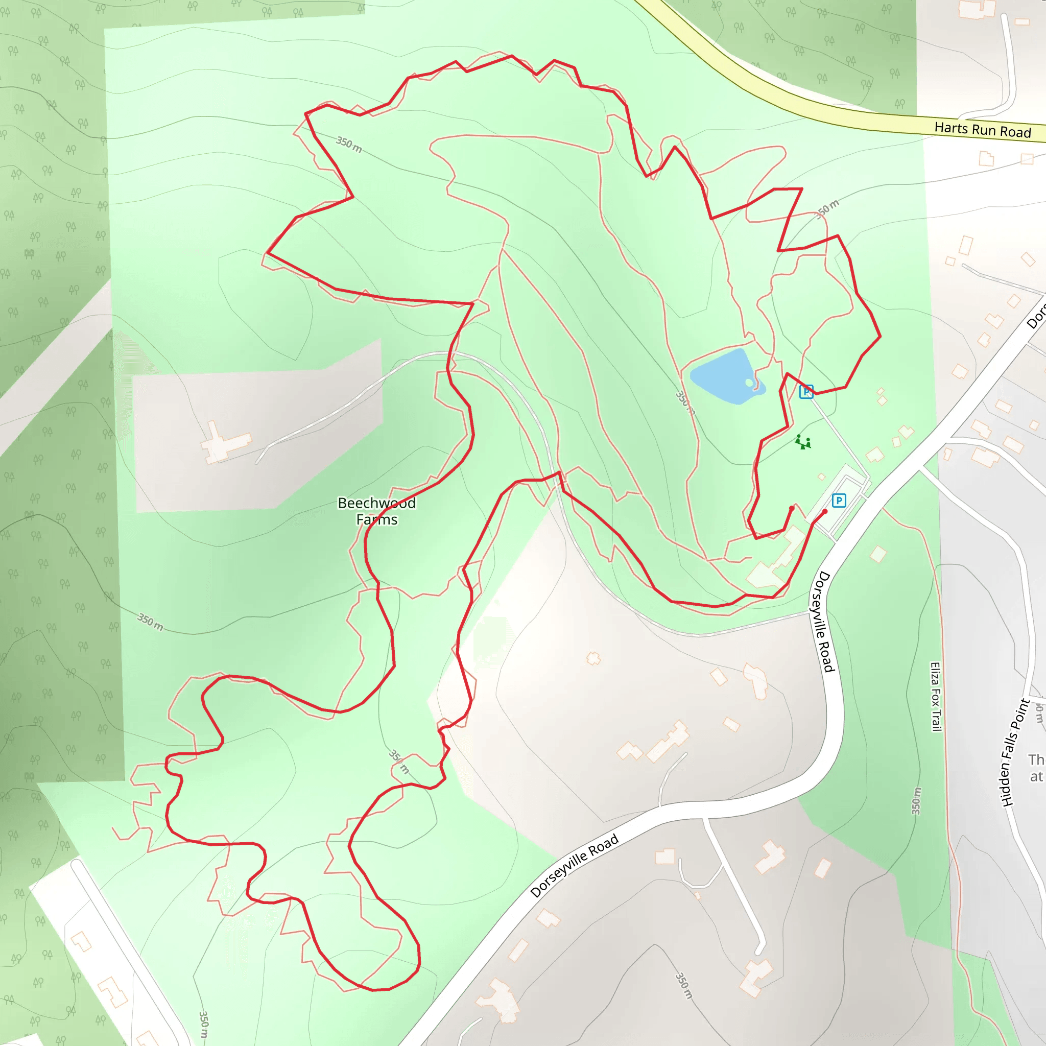 Beechwood Farms Loop mobile static map
