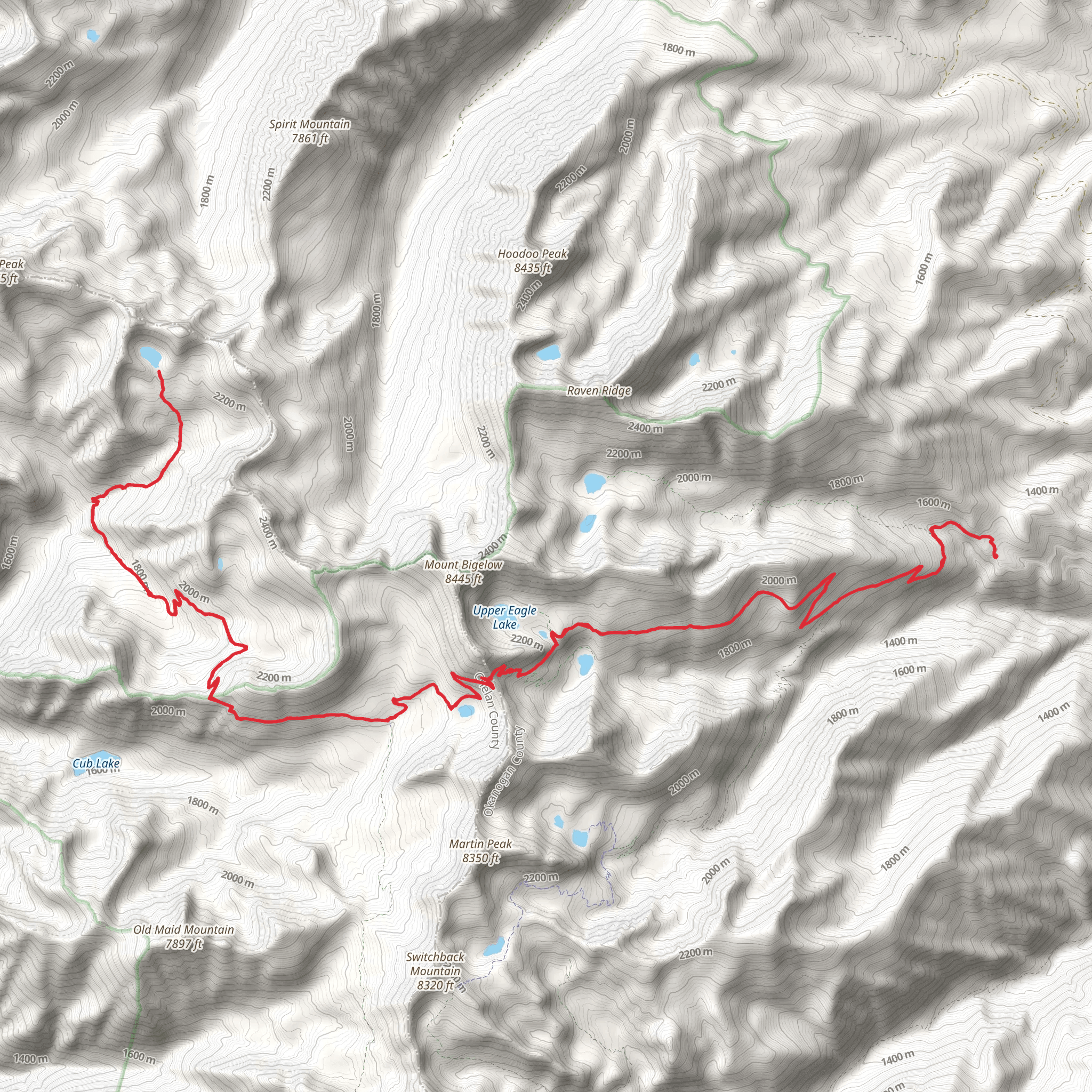 Bernice Lake via Eagle Lakes Trail mobile static map