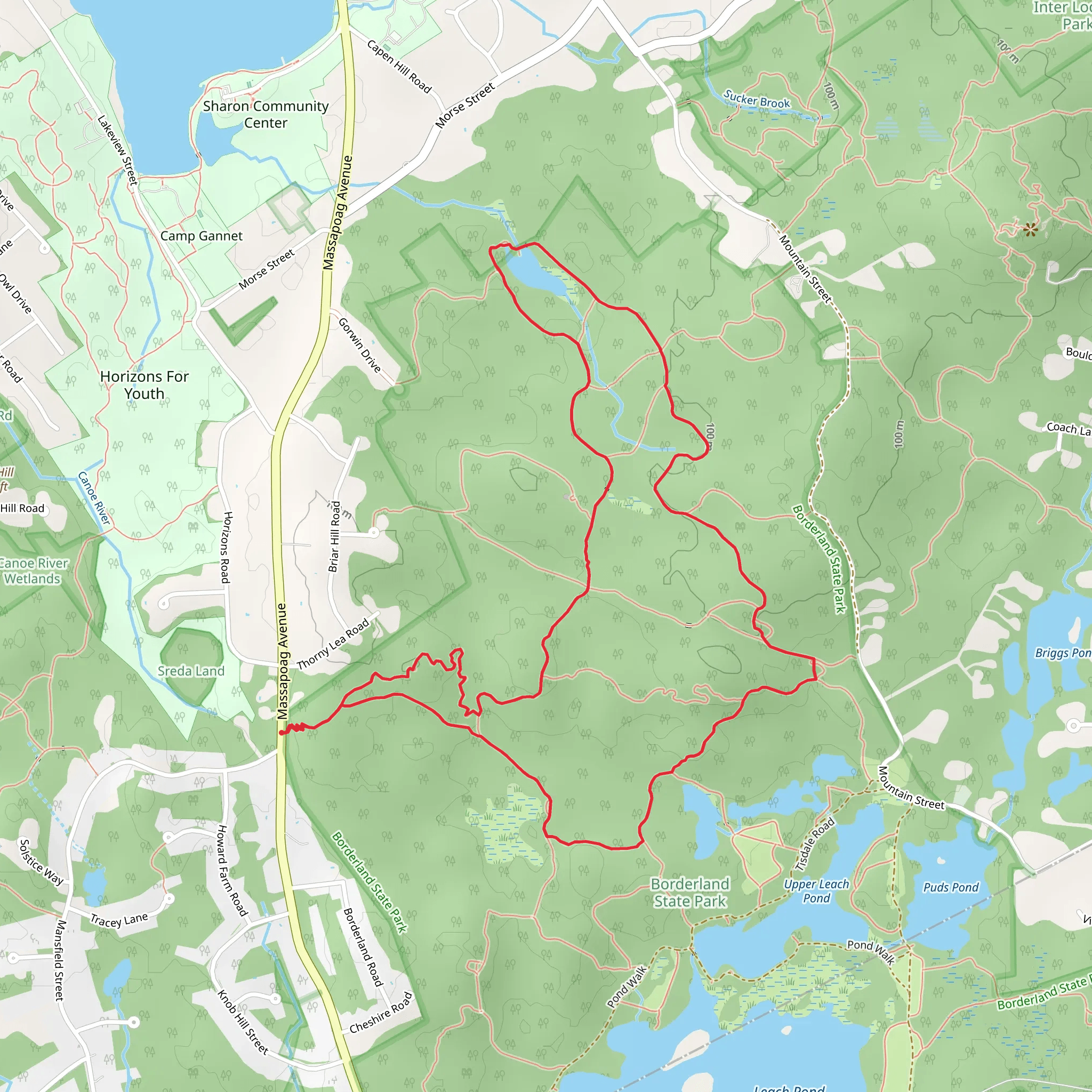 Borderland State Park North Loop mobile static map