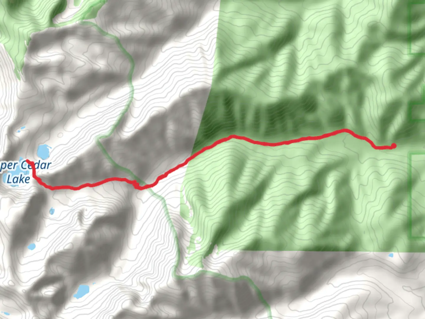 An image depicting the trail North Fork Parmenter via Parmenter Creek Trail and its surrounding area.