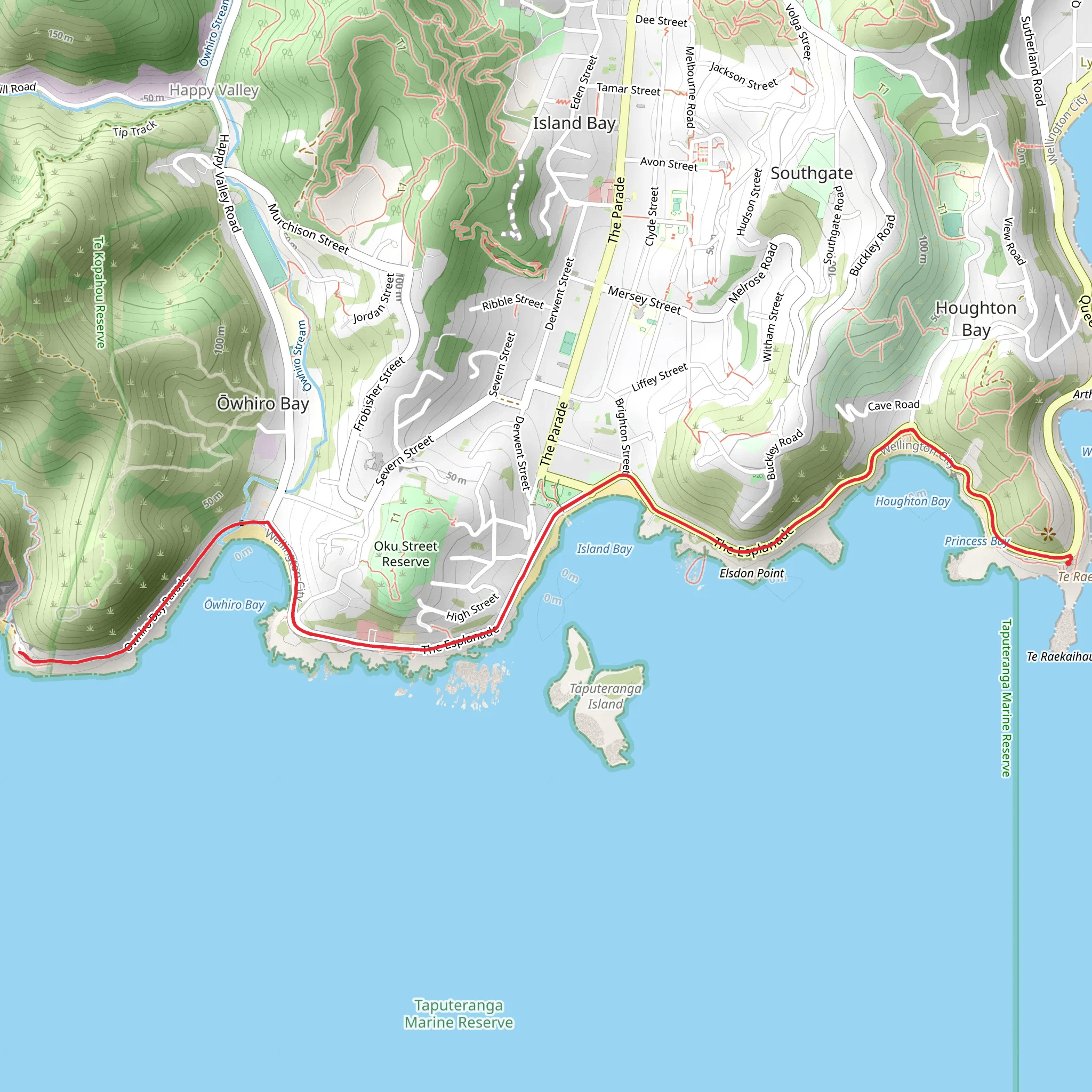 The Esplanade mobile static map