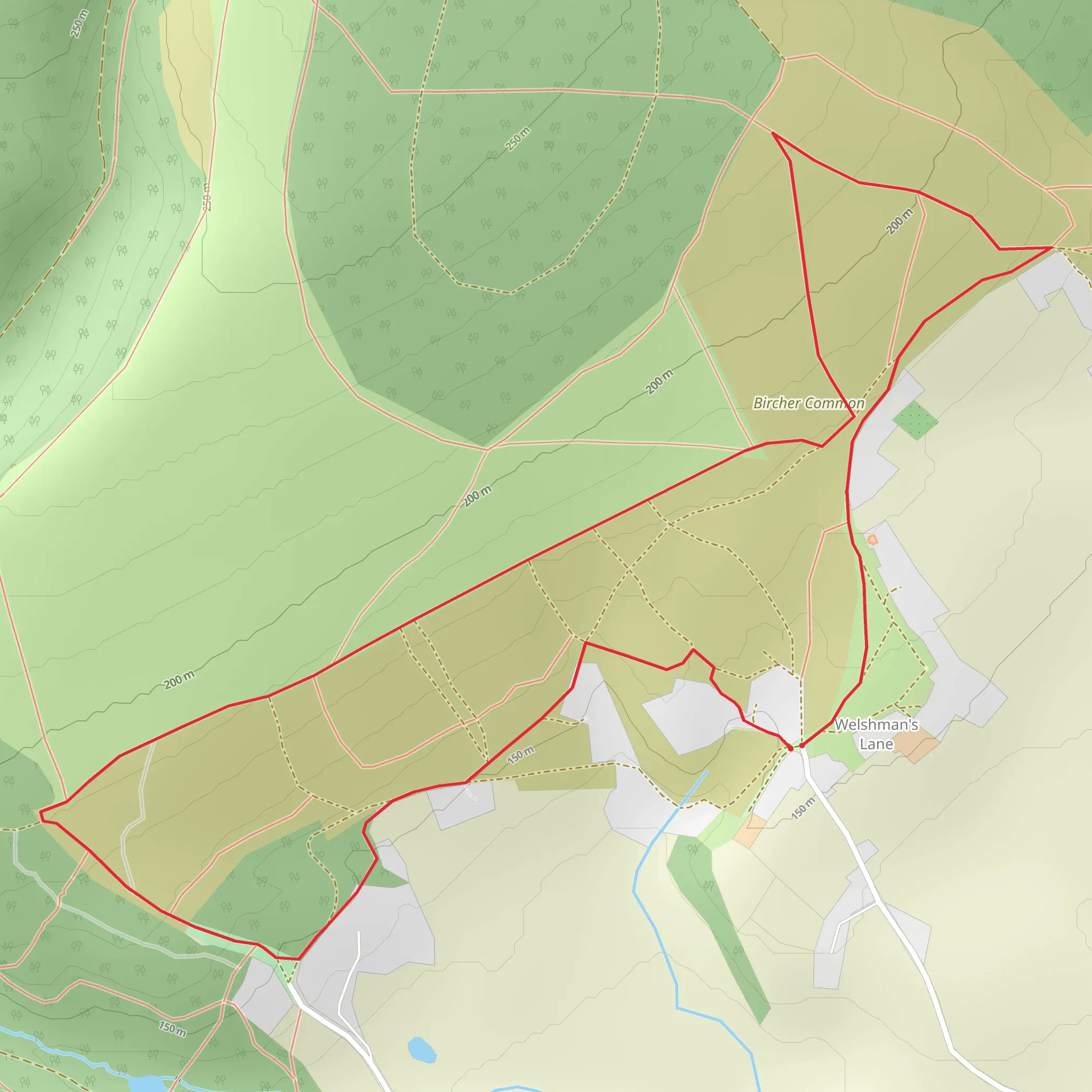 Bircher Common Loop mobile static map