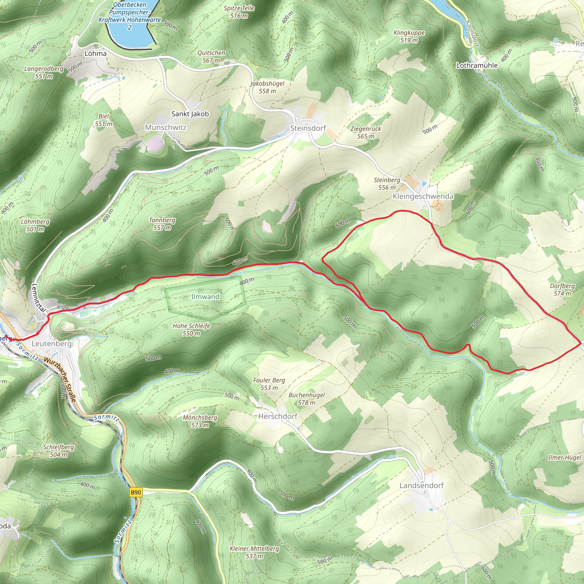 Kreuzlinde Loop mobile static map