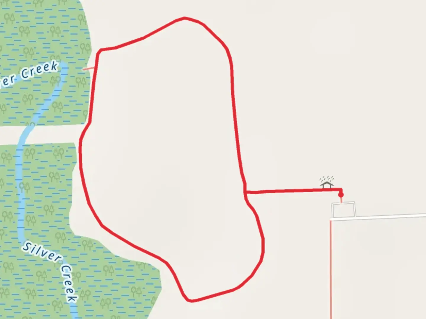 An image depicting the trail Silver Creek Loop and its surrounding area.