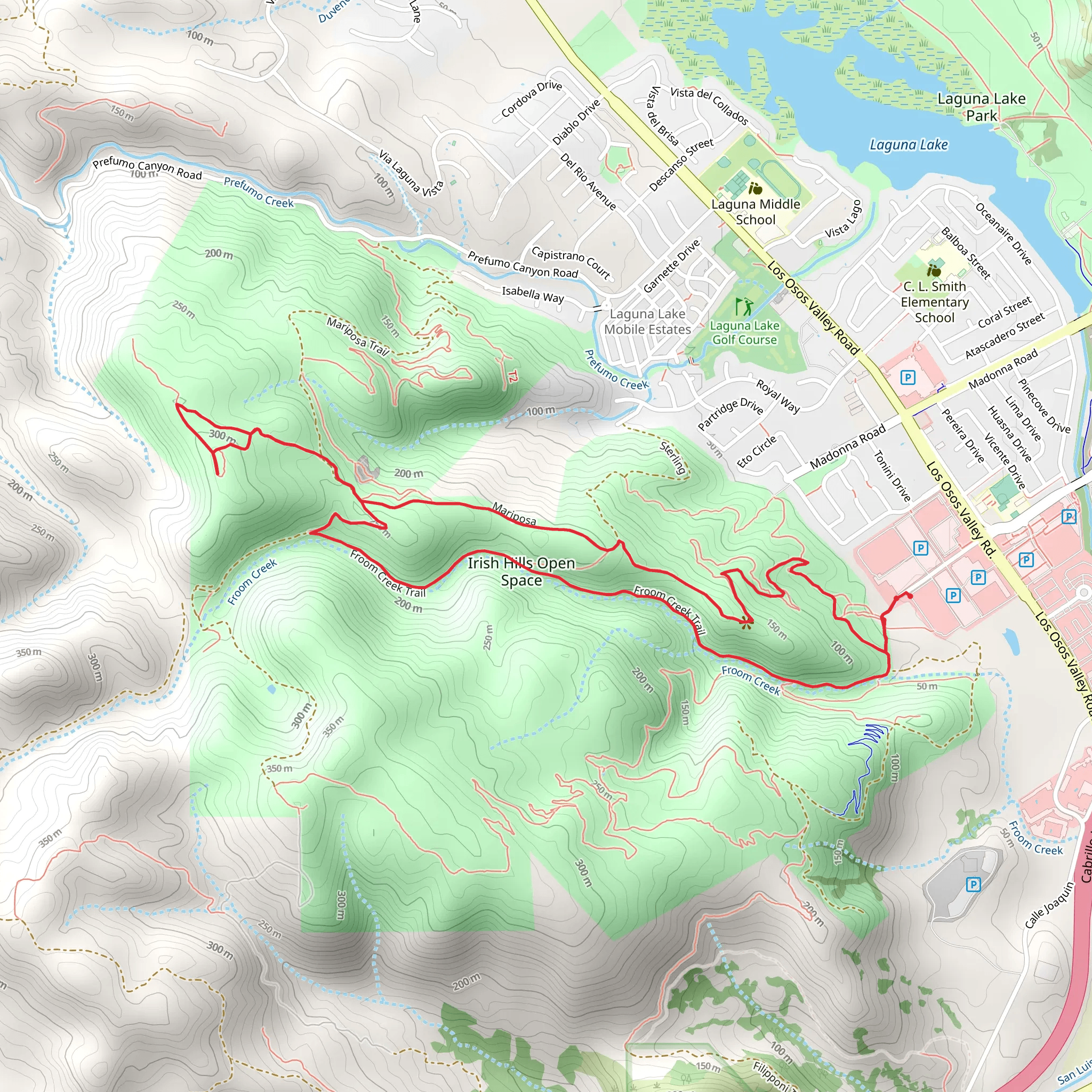 Froom Creek, Morro View and King Loop Trail mobile static map
