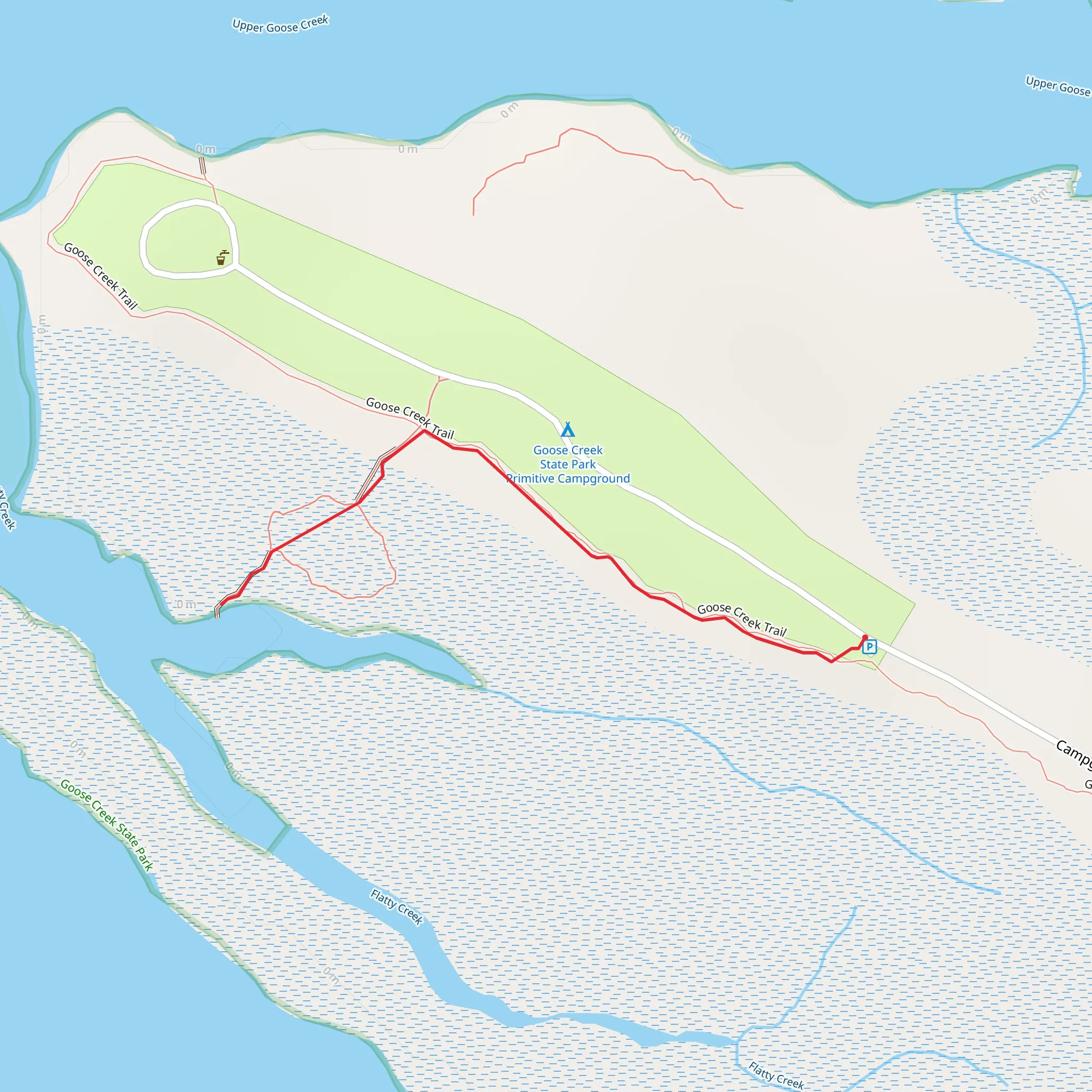 Flatty Creek Trail mobile static map