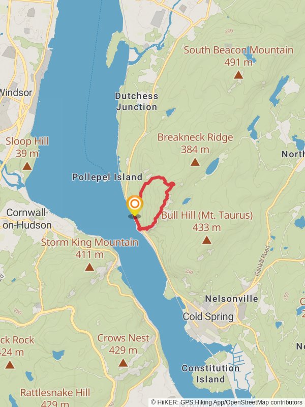 Breakneck Ridge North Loop mobile static map