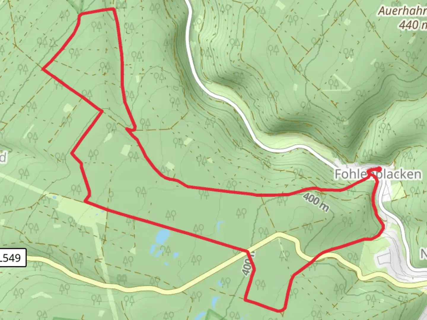 An image depicting the trail Lüchtringer Allee, Hammeltrift and Torfbruchstraße Loop and its surrounding area.