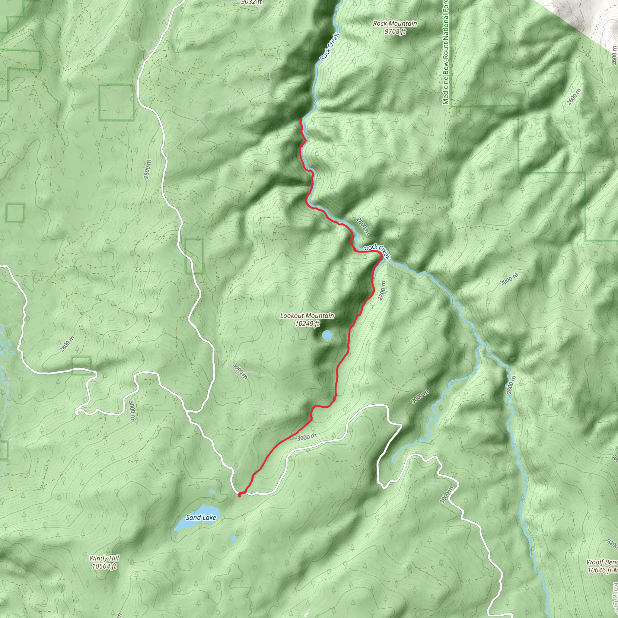 Rock Creek Trail mobile static map