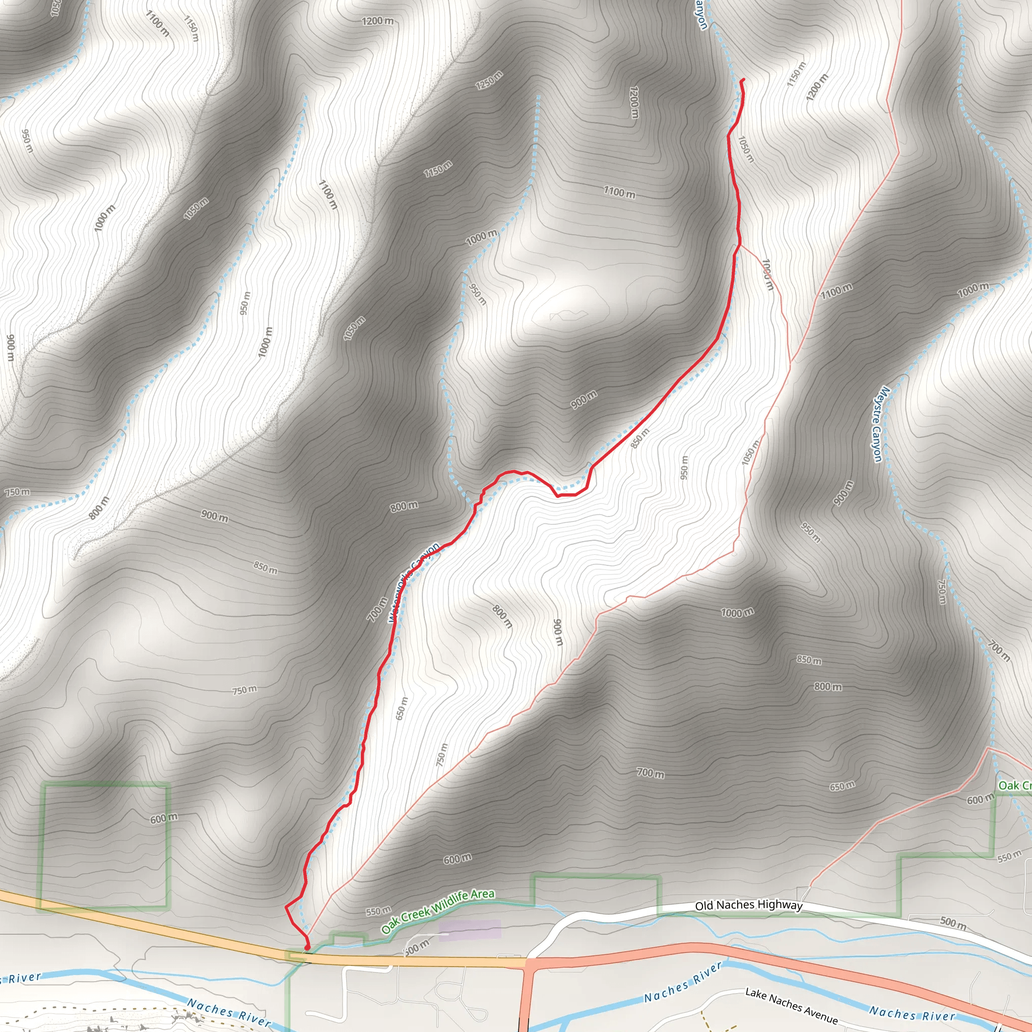 Waterworks Canyon mobile static map