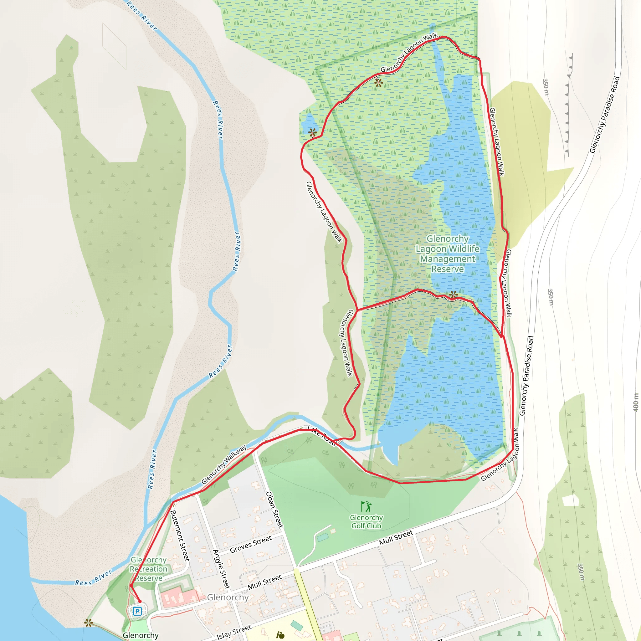 Glenorchy Walkway mobile static map