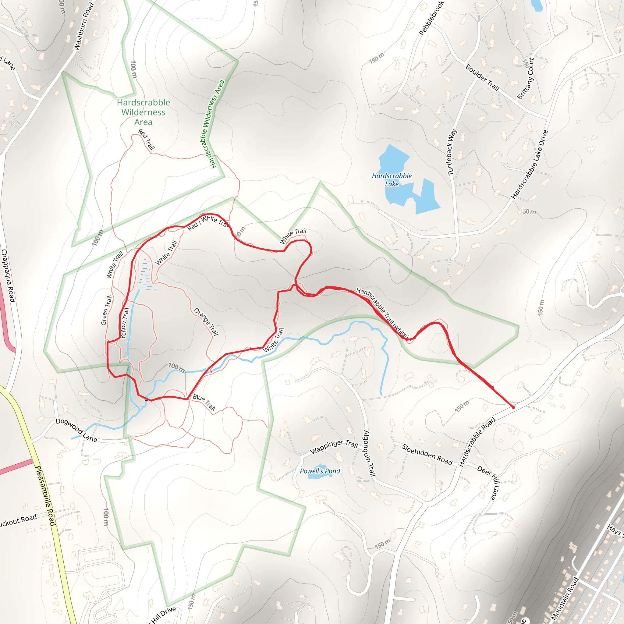 Hardscrabble Wilderness Area Loop from Hardscrabble Road mobile static map