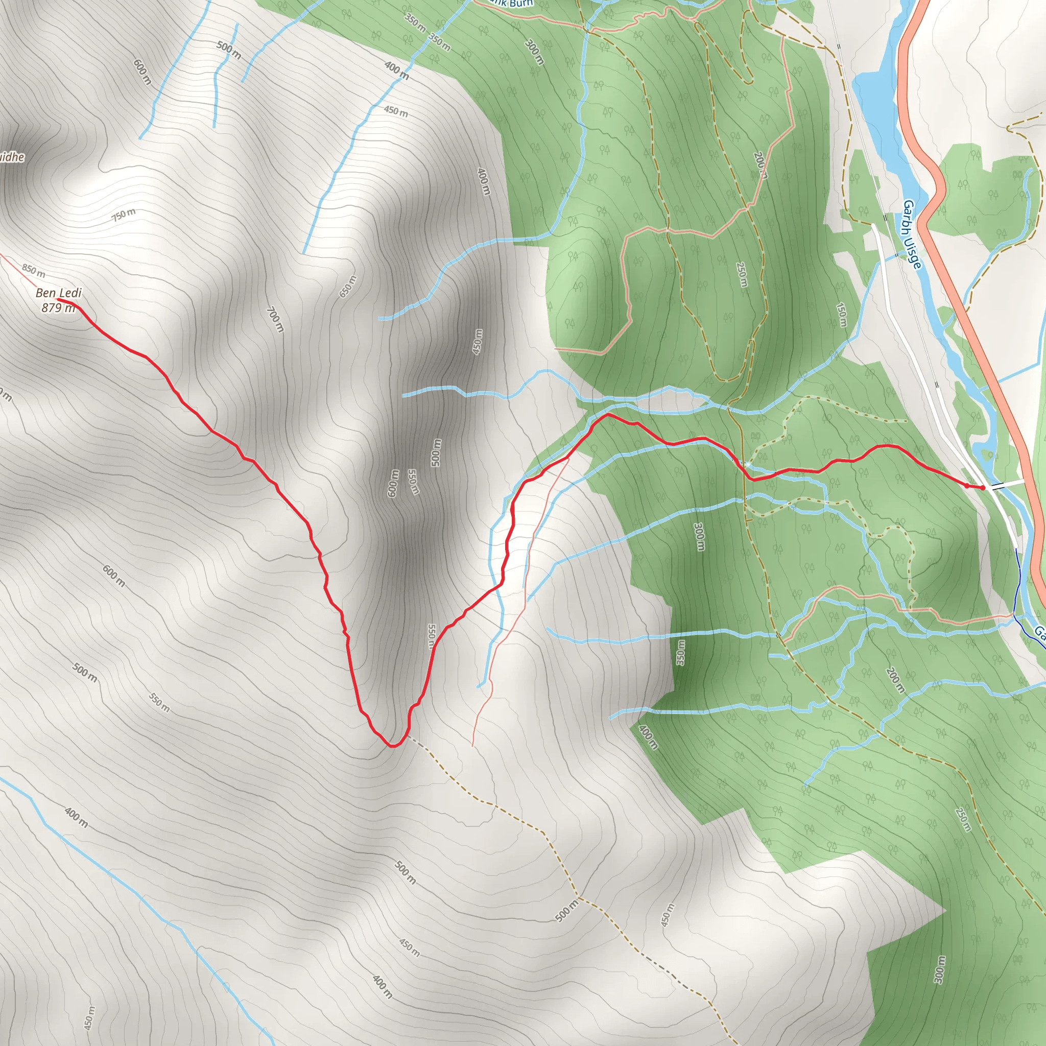 Ben Ledi near Callander mobile static map