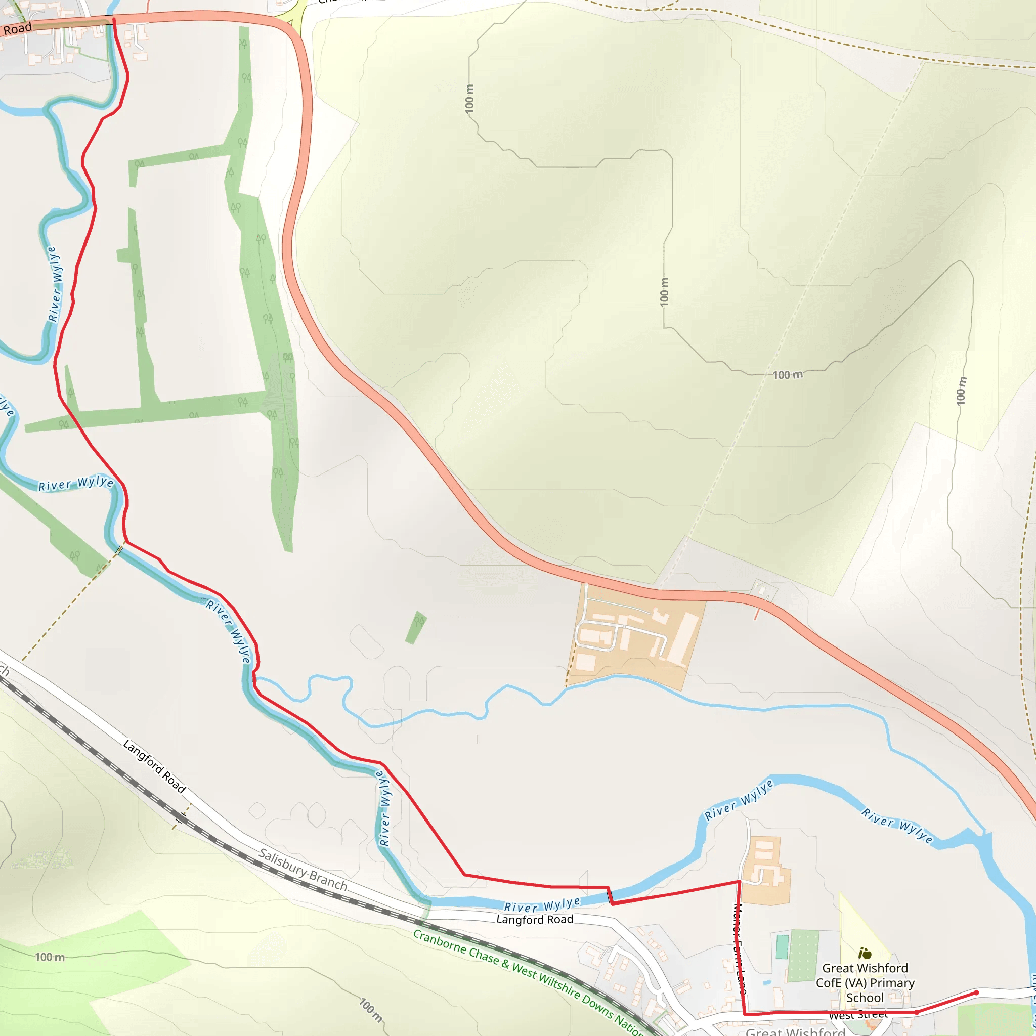 Grovely Wood Loop mobile static map
