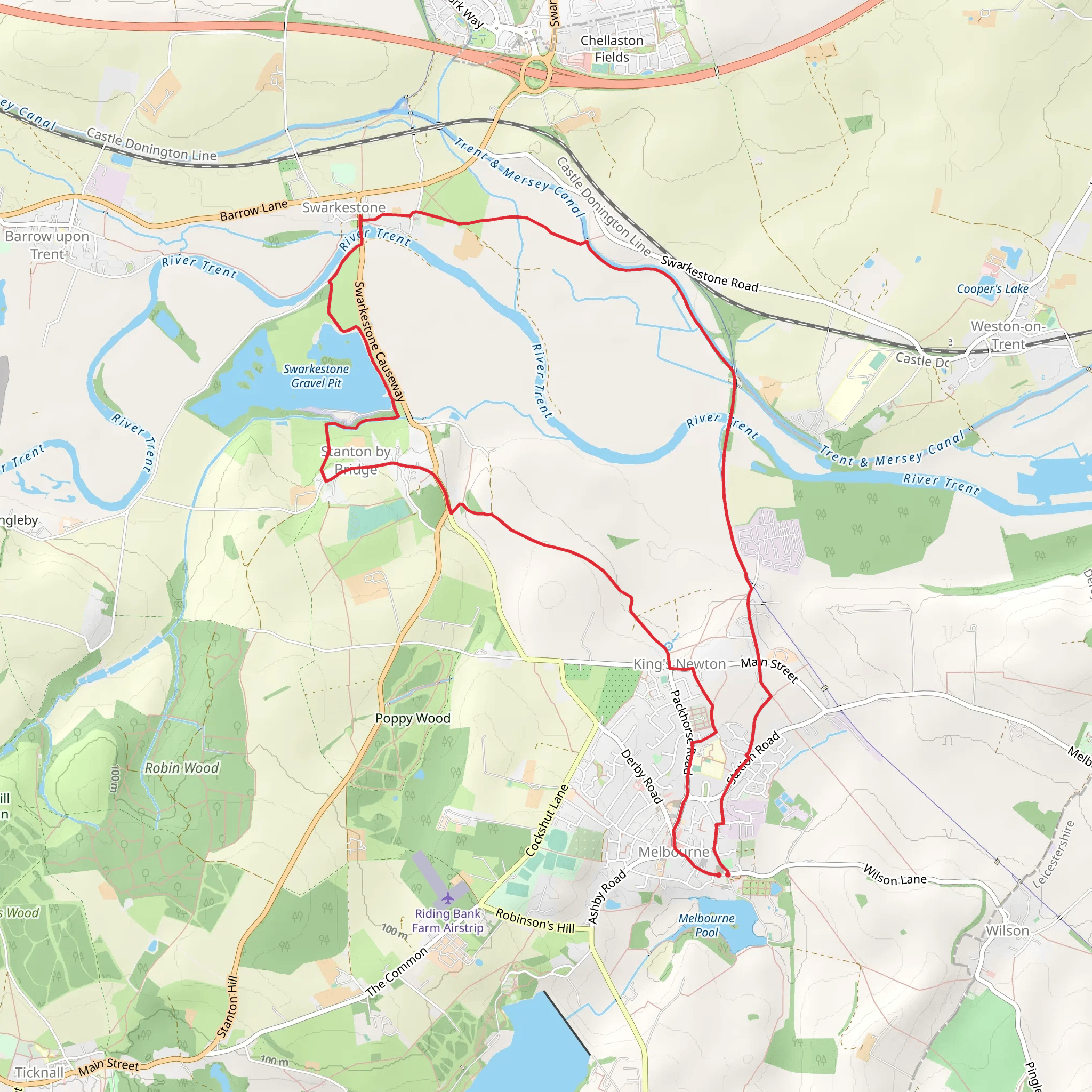 Melbourne Walking Route mobile static map