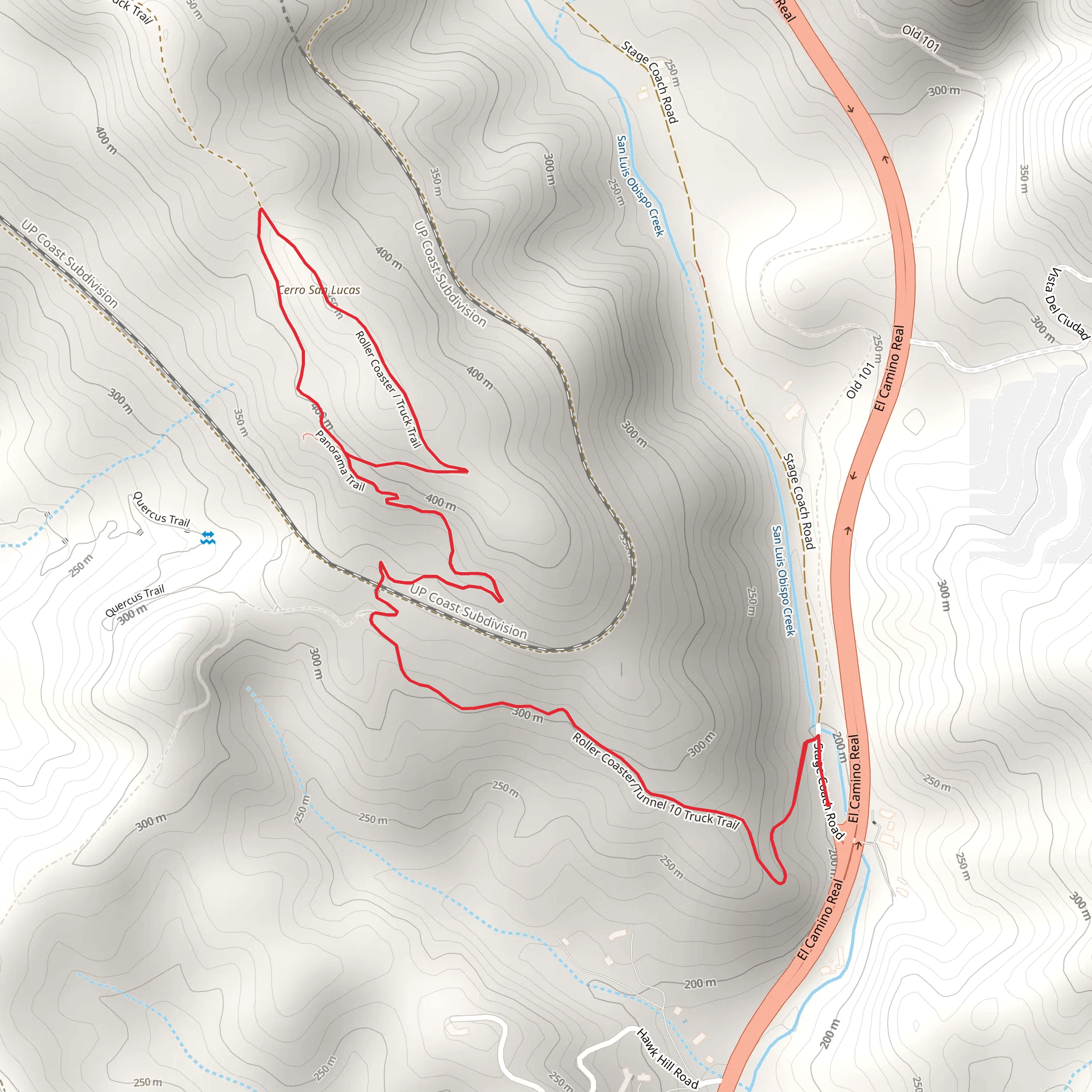 Panorama and Roller Coaster Loop Trail mobile static map