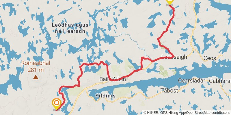 Hebridean Way stage 13 Map