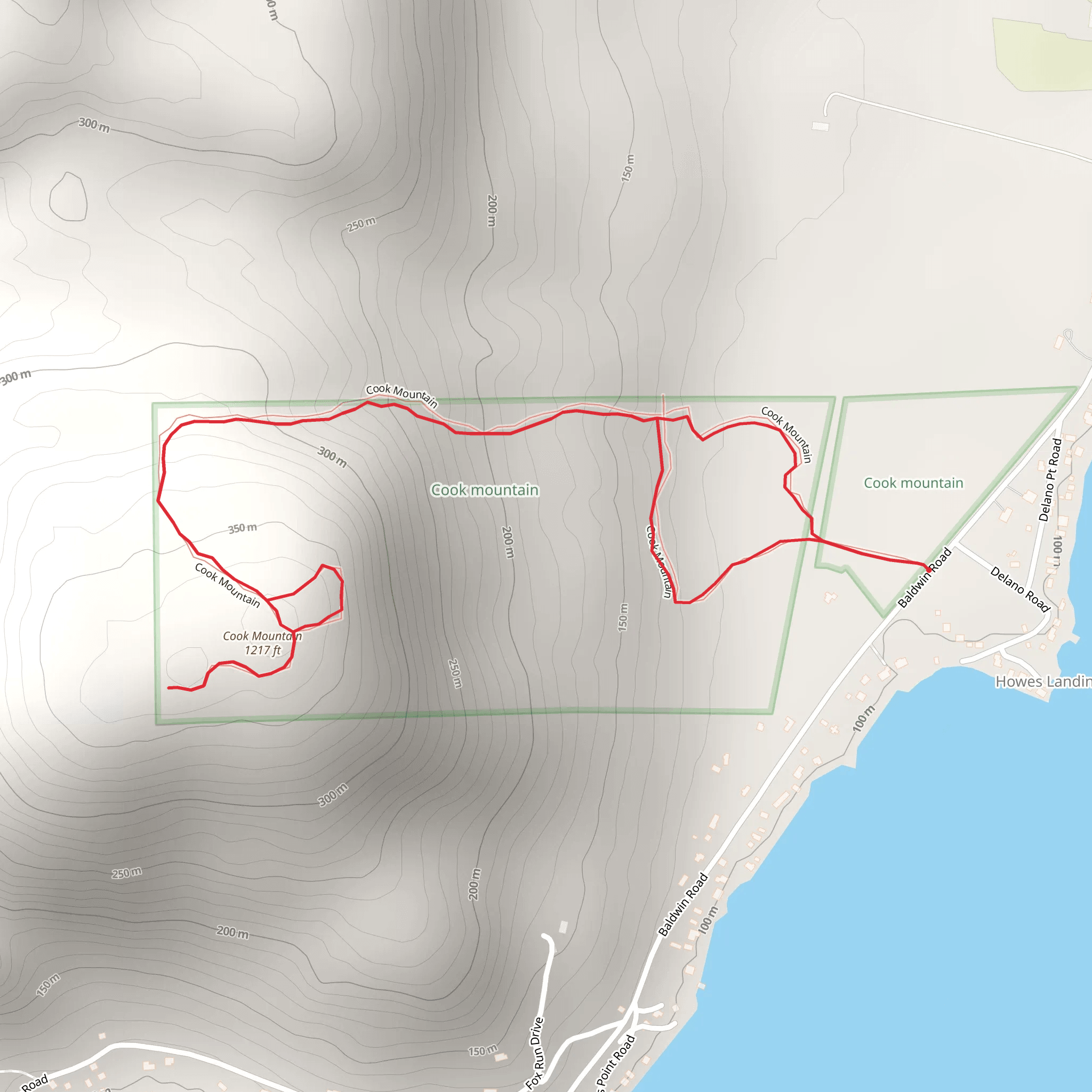 Cook Mountain Trail mobile static map