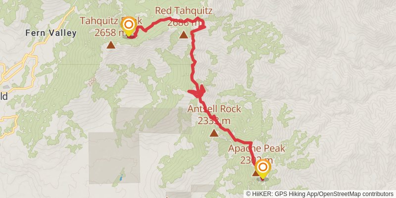 Pacific Crest Trail - Southern California stage 16 Map