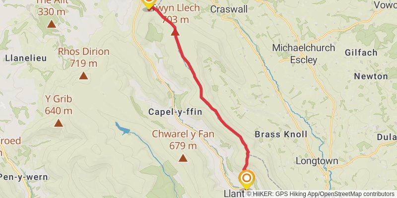 Brecon Beacons Traverse stage 9 Map