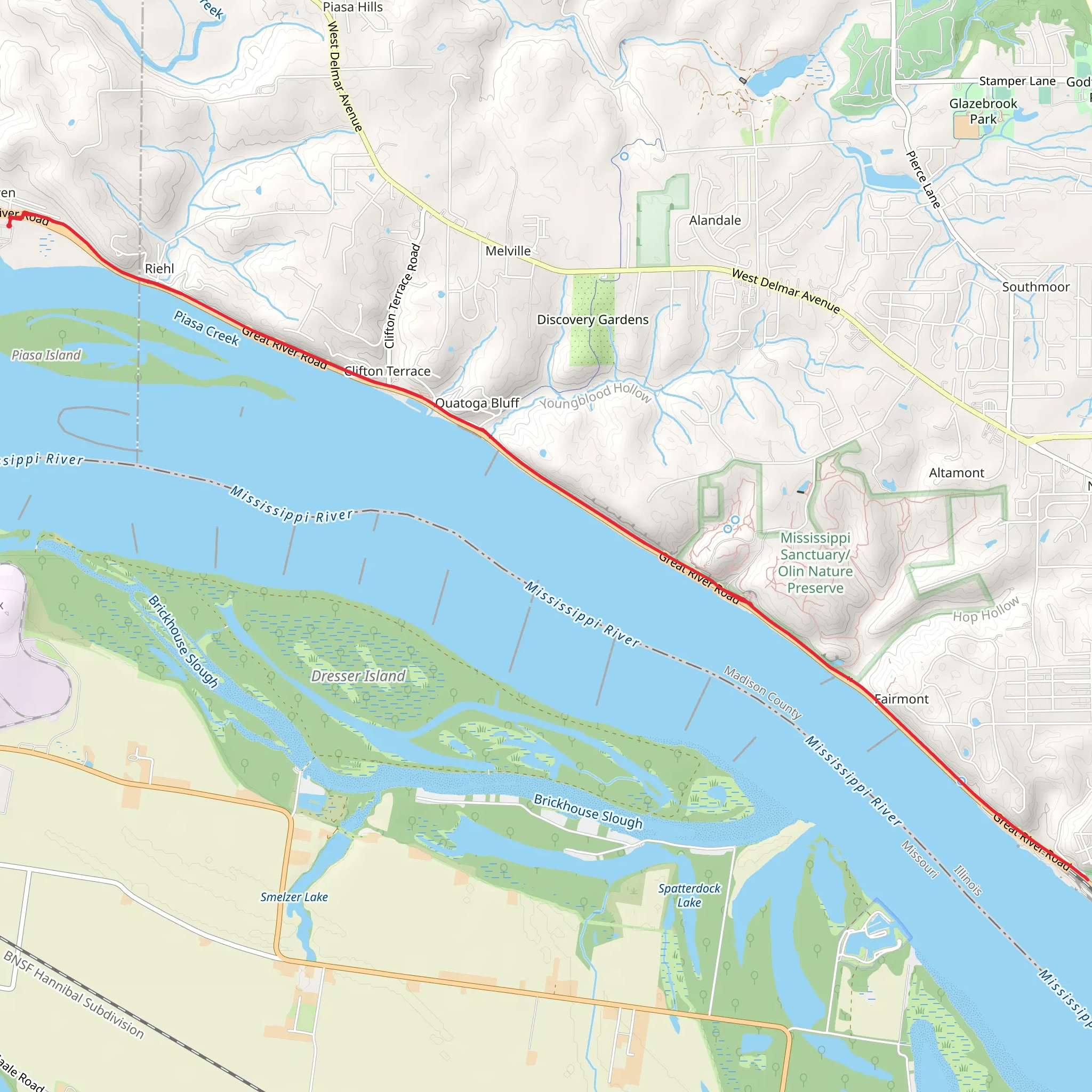 Mississippi River Walkalong - Lockhaven mobile static map