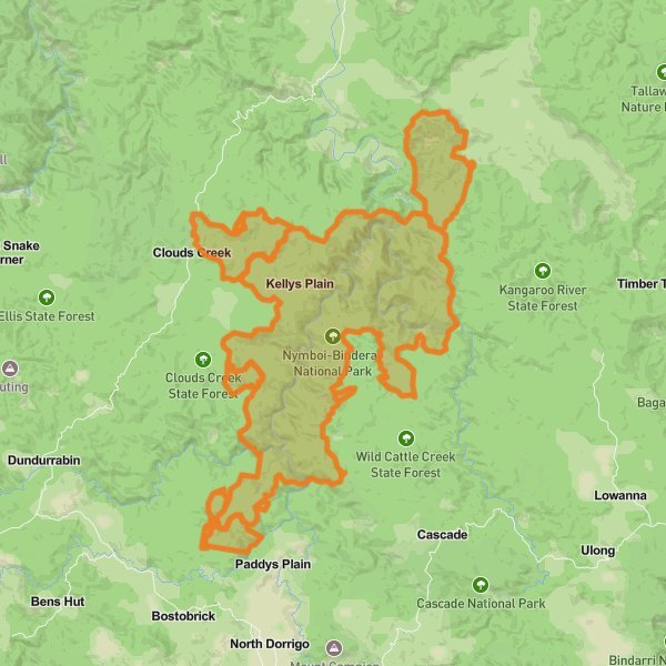 Nymboi-Binderay National Park mobile static map