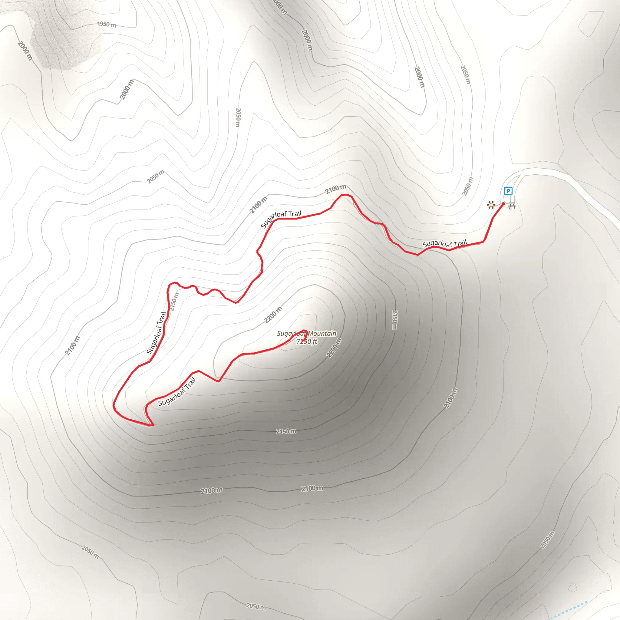 Sugarloaf Mountain from Bonita Canyon Drive mobile static map