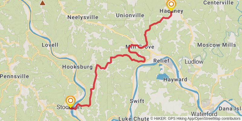 North Country Trail - Ohio stage 59 Map