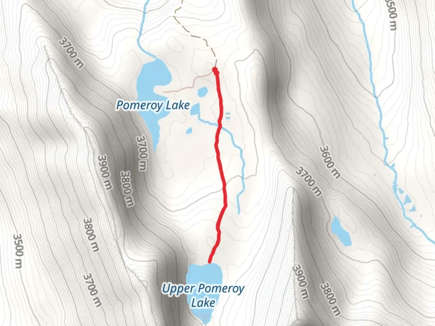 An image depicting the trail Pomeroy Lakes Trail and its surrounding area.