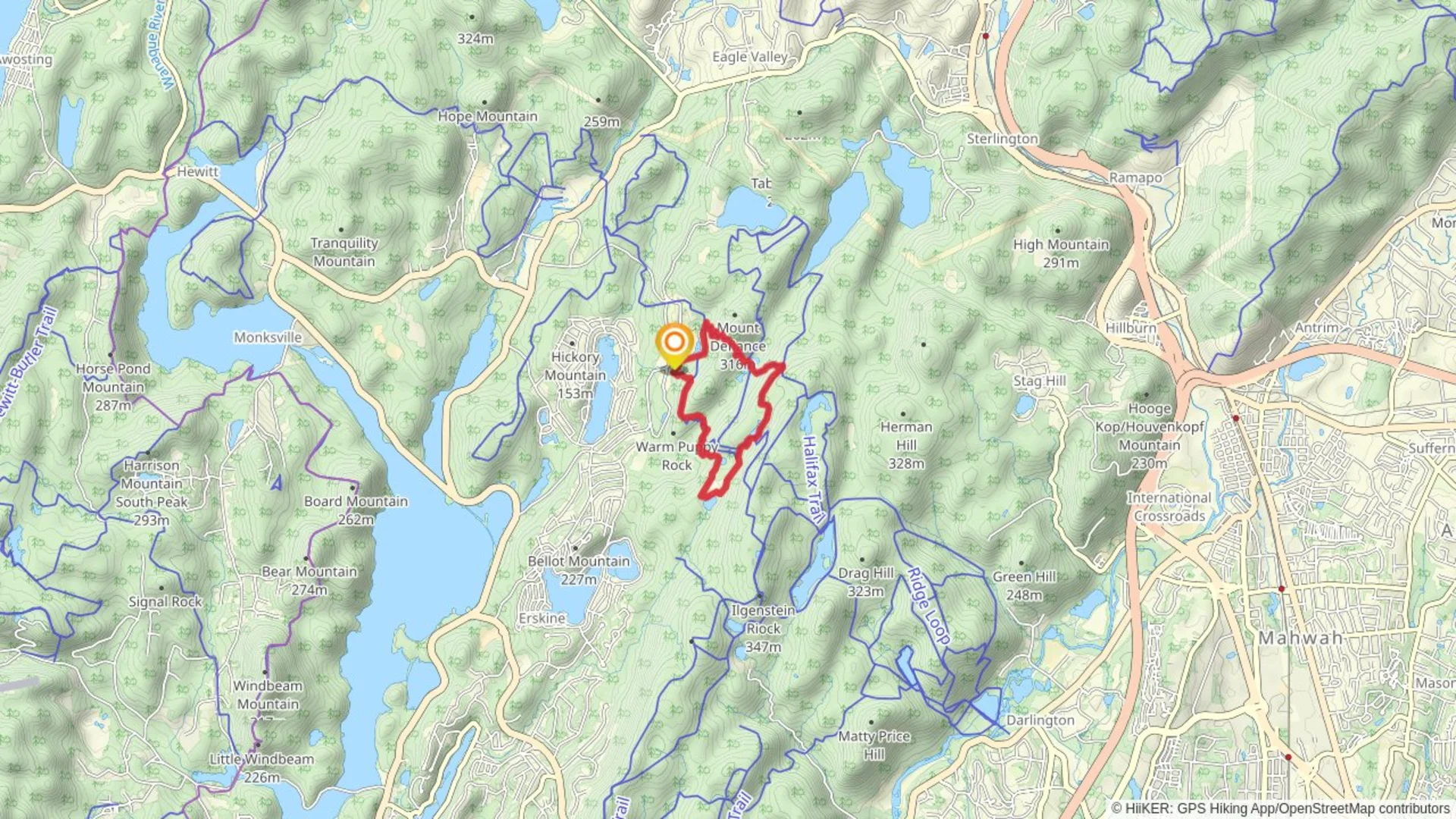 An image depicting the trail Halifax Trail and Swan Pond Road Loop and its surrounding area.
