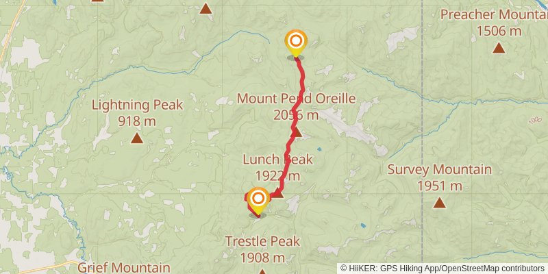 Ultra Pedestrian North Loop stage 4 Map