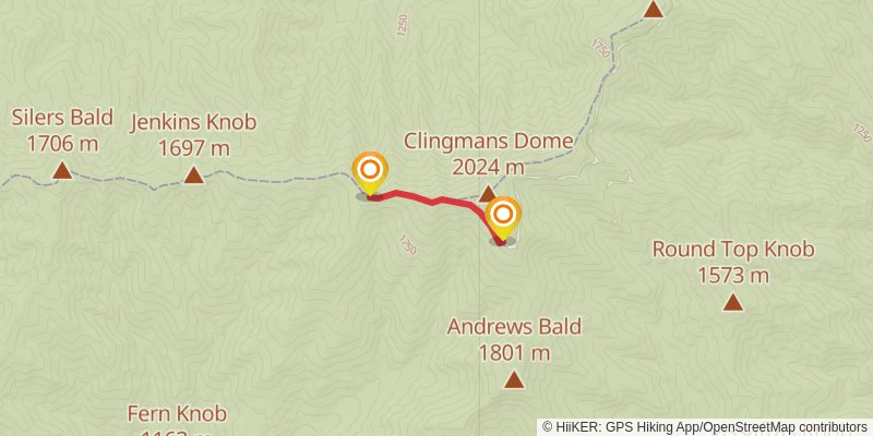 Little River and Goshen Prong Trail stage 2 Map