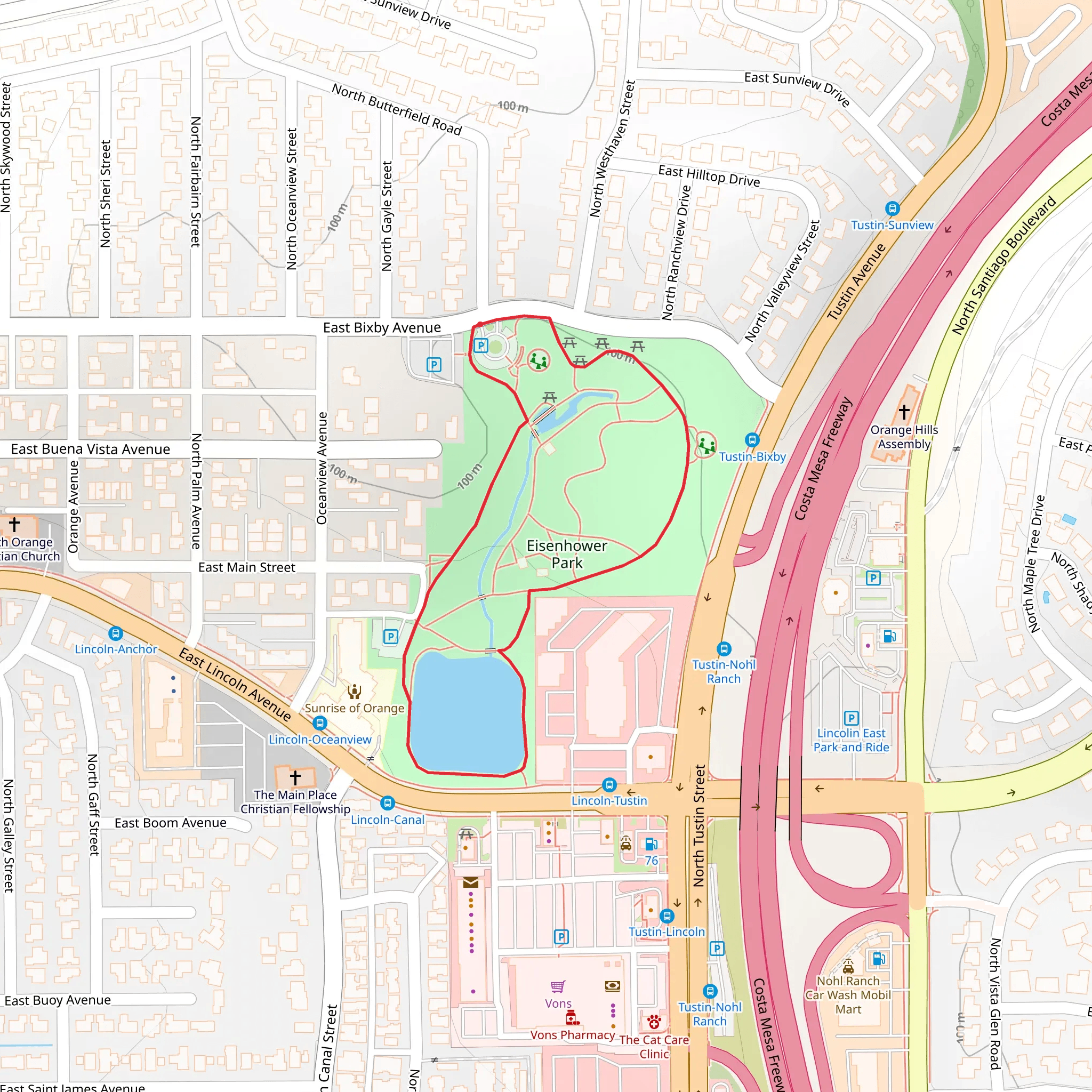 Eisenhower Park Loop mobile static map