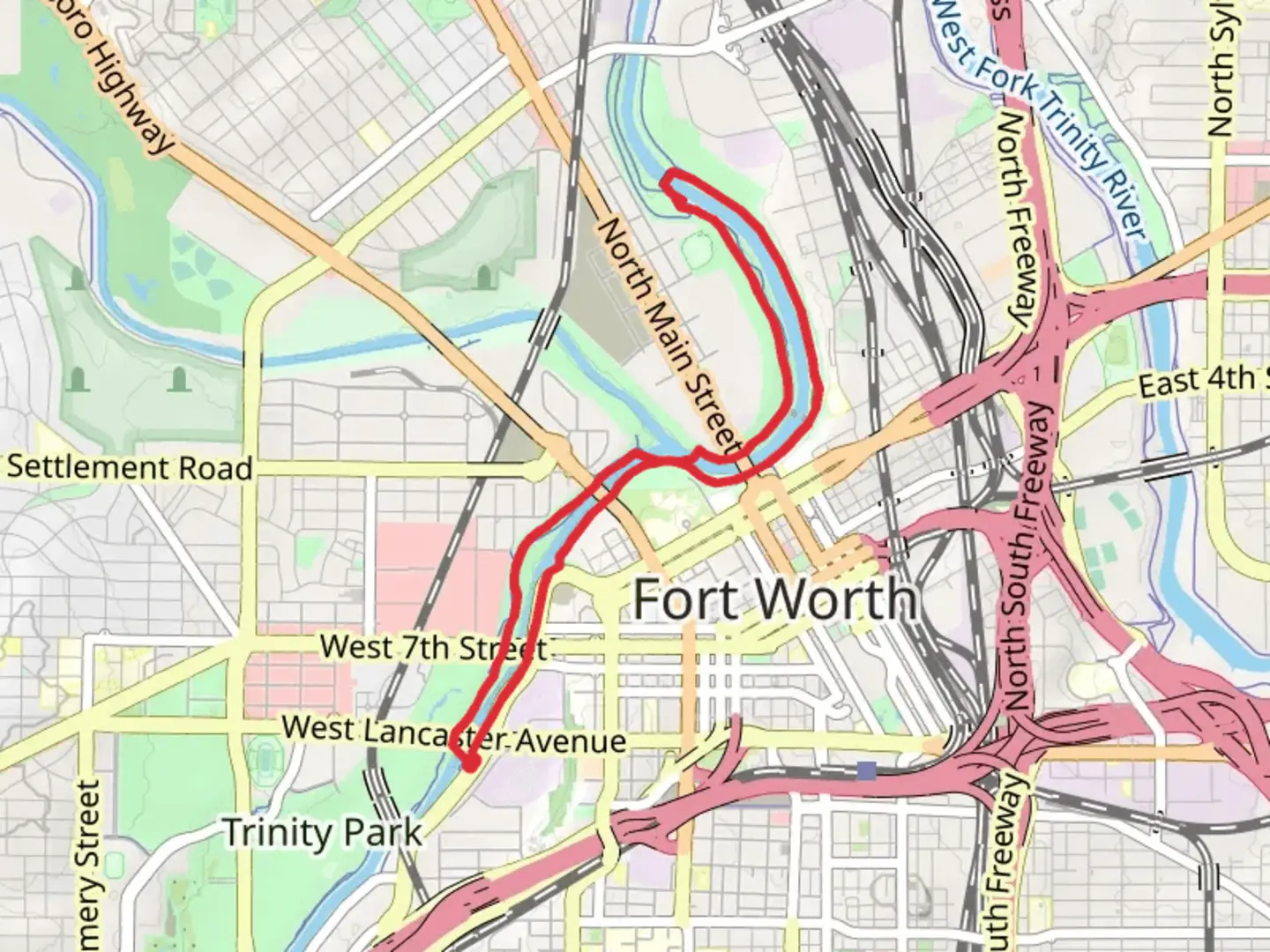 An image depicting the trail Trinity Trails - Rotary Park and Trinity Trail Park Loop and its surrounding area.