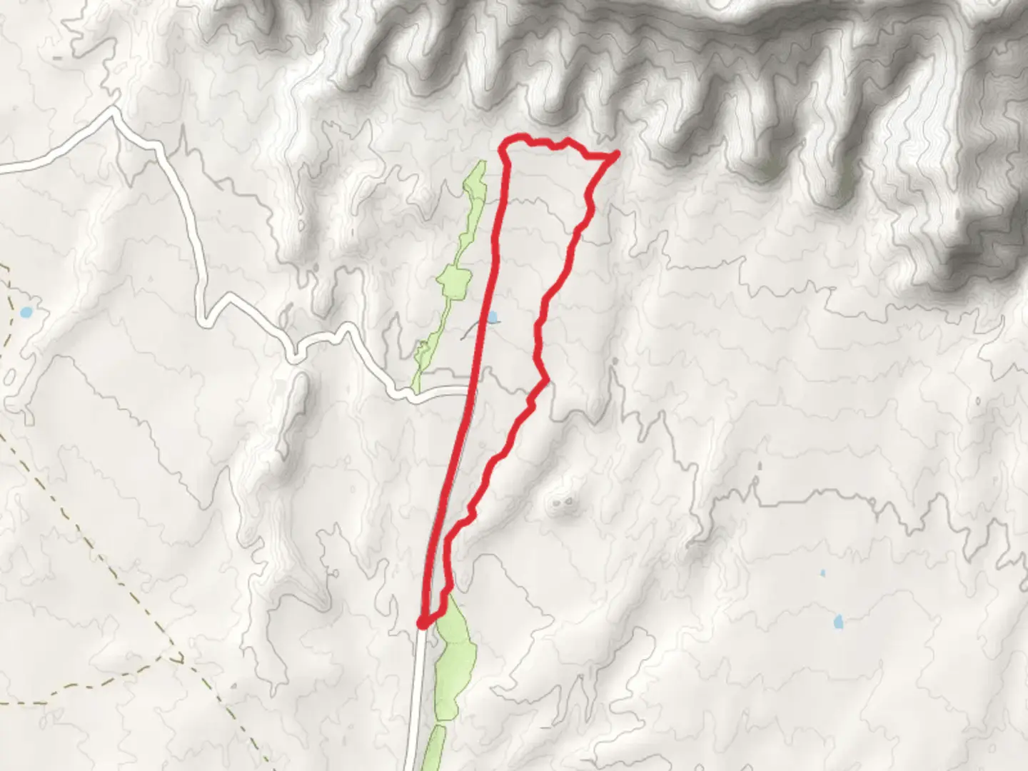 An image depicting the trail PBR Loop Trail and its surrounding area.