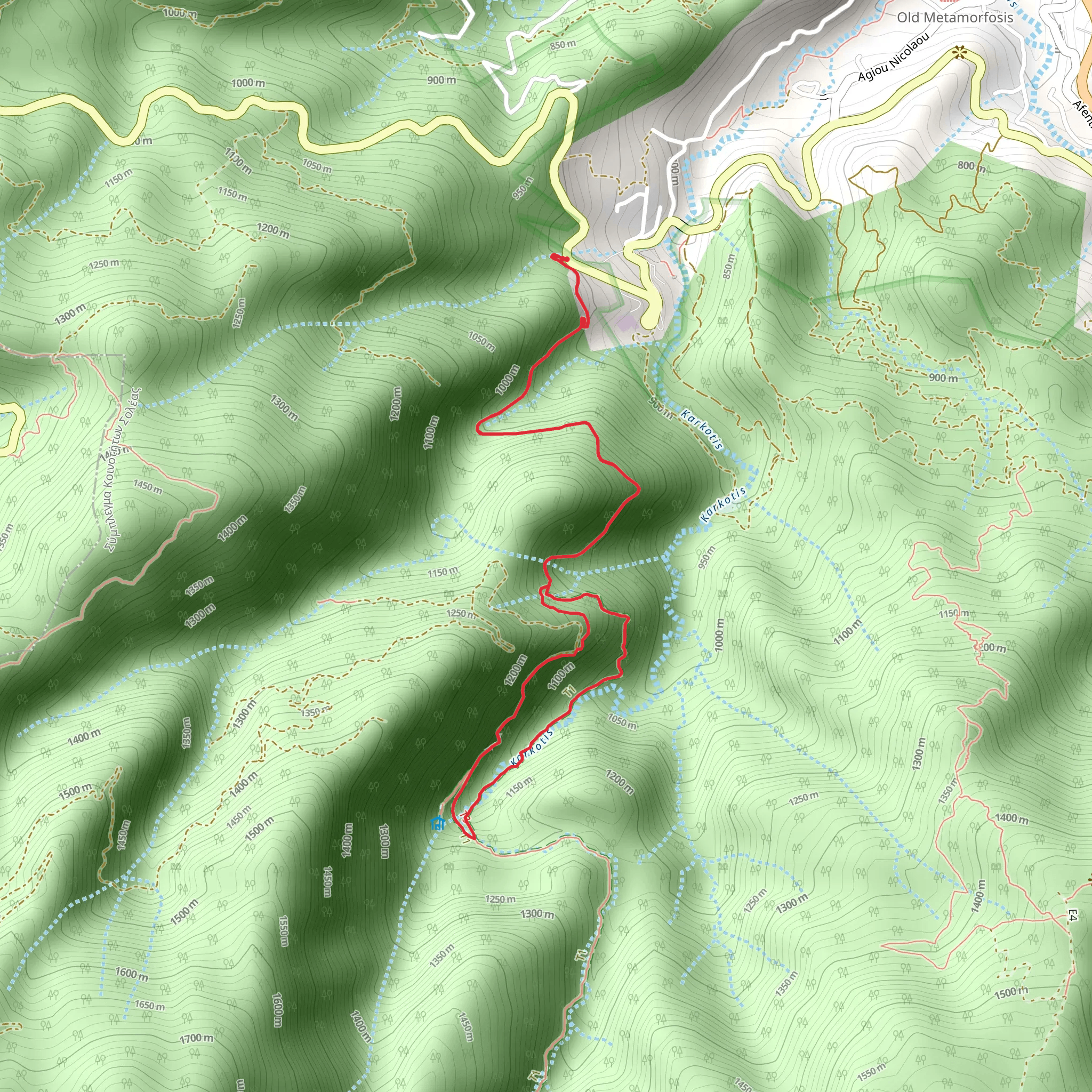 Kannoures - Agios Nikolaos tis Stegis Nature Trail mobile static map