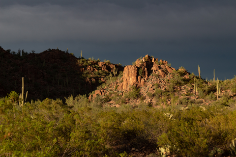 An image depicting the trail Panther Peak Wash Trail via Cam - Boh Trail and its surrounding area.