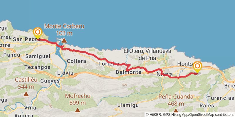 Camino del Norte stage 23 Map